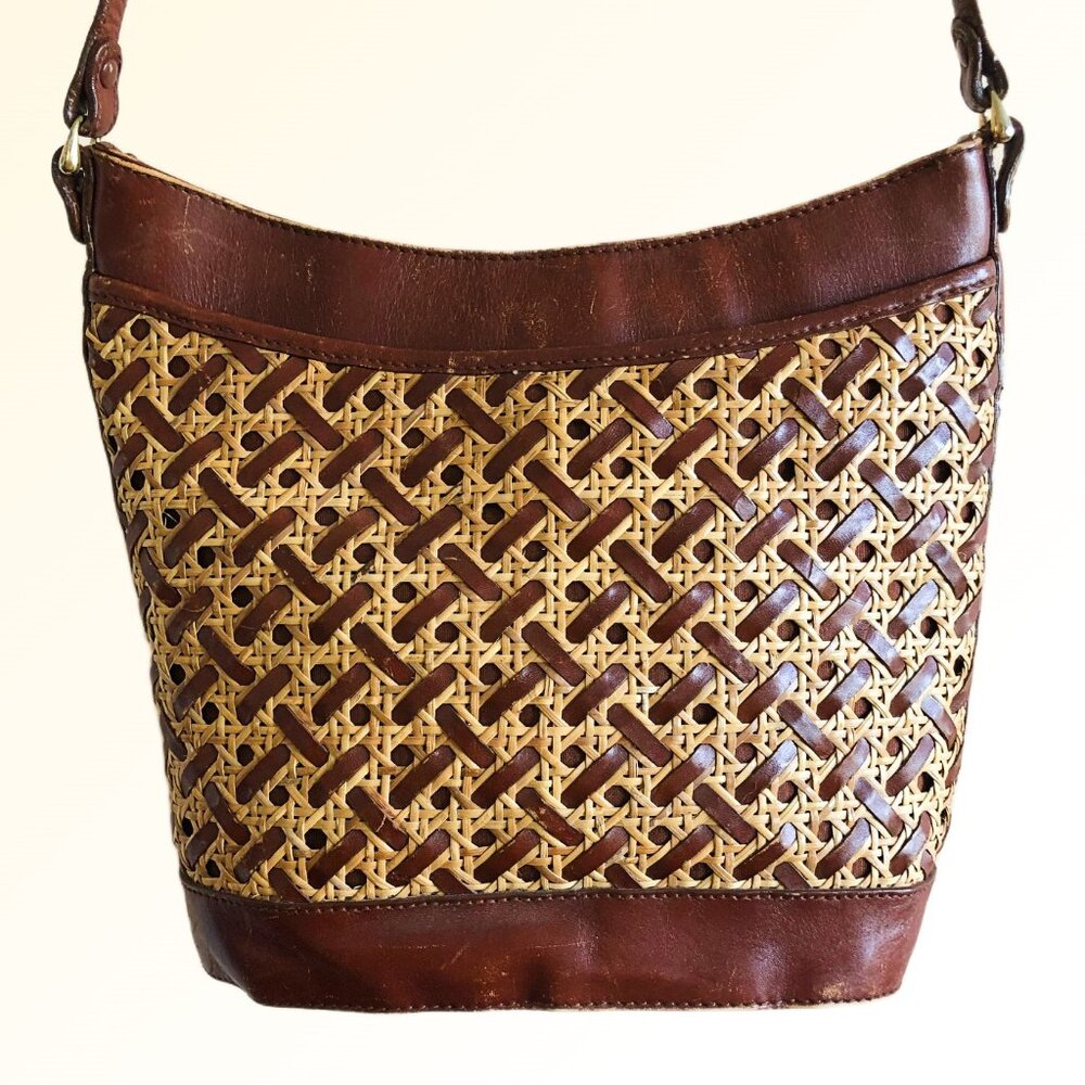 Etienne Aigner Rattan Shoulder Bag